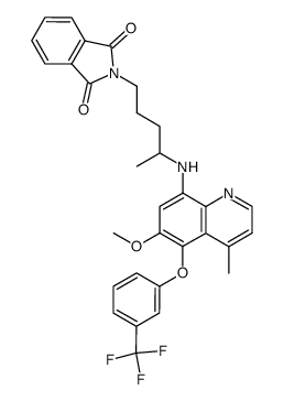 6-methoxy-4-methyl-8-[(4-phthalimido-1-methylbutyl)amino]-5-[3-(trifluoromethyl)phenoxy]quinoline Structure