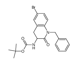 (1-Benzyl-6-bromo-2-oxo-1,2,3,4-tetrahydroquinolin-3-yl)-carbamic acid tert-butyl ester Structure