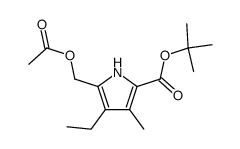 tert-butyl 5-acetoxymethyl-4-ethyl-3-methylpyrrole-2-carboxylate Structure