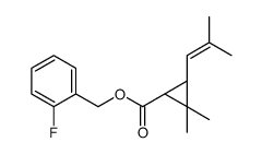 (2-fluorophenyl)methyl (1R,3R)-2,2-dimethyl-3-(2-methylprop-1-enyl)cyclopropane-1-carboxylate结构式