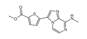 5-(8-Methylamino-imidazo[1,2-a]pyrazin-3-yl)-thiophene-2-carboxylic acid methyl ester结构式