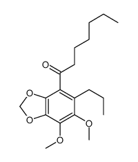 1-(6,7-dimethoxy-5-propyl-1,3-benzodioxol-4-yl)heptan-1-one结构式