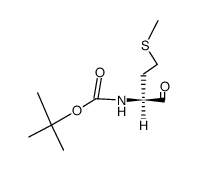 tert-butyl (S)-(4-(methylthio)-1-oxobutan-2-yl)carbamate Structure
