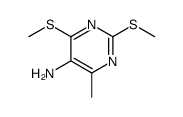 4-methyl-2,6-bis(methylsulfanyl)pyrimidin-5-amine Structure