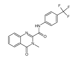 3-Methyl-4-oxo-3,4-dihydro-quinazoline-2-carboxylic acid (4-trifluoromethyl-phenyl)-amide结构式