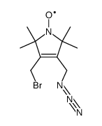 3-azidomethyl-4-bromomethyl-2,2,5,5-tetramethyl-2,5-dihydro-1H-pyrrol-1-yloxyl radical结构式