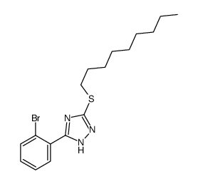 5-(2-bromophenyl)-3-nonylsulfanyl-1H-1,2,4-triazole结构式