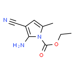 1H-Pyrrole-1-carboxylicacid,2-amino-3-cyano-5-methyl-,ethylester(9CI) structure