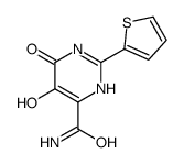 5-hydroxy-4-oxo-2-thiophen-2-yl-1H-pyrimidine-6-carboxamide结构式