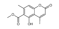 5-hydroxy-4,7-dimethyl-2-oxo-2H-chromene-6-carboxylic acid methyl ester Structure