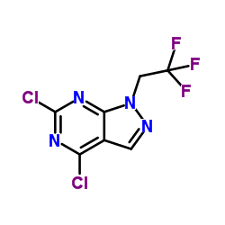 4,6-Dichloro-1-(2,2,2-trifluoroethyl)-1H-pyrazolo[3,4-d]pyrimidine Structure