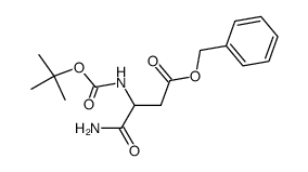 2-<(N-tert-butoxycarbonyl)amino>-3-benzyloxycarbonylbutanamide结构式