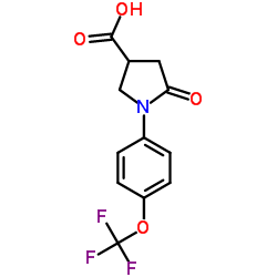 5-OXO-1-[4-(TRIFLUOROMETHOXY)PHENYL]PYRROLIDINE-3-CARBOXYLIC ACID结构式