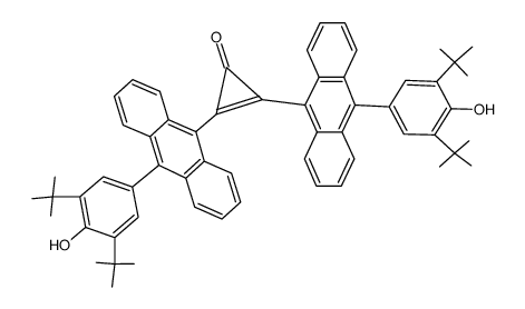 Bis-<10-(3,5-di-tert-butyl-4-hydroxyphenyl)-9-anthryl>-cyclopropenone结构式