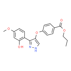 Propyl 4-{[3-(2-hydroxy-4-methoxyphenyl)-1H-pyrazol-4-yl]oxy}benzoate Structure