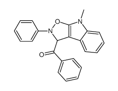 (8-Methyl-2-phenyl-3,8-dihydro-2H-isoxazolo[5,4-b]indol-3-yl)-phenyl-methanone结构式