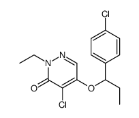 4-chloro-5-[1-(4-chlorophenyl)propoxy]-2-ethylpyridazin-3-one Structure