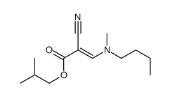 2-methylpropyl 3-[butyl(methyl)amino]-2-cyanoprop-2-enoate Structure