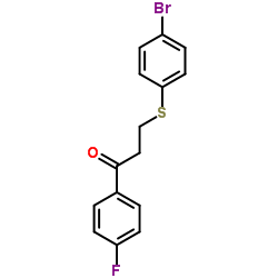 3-[(4-Bromophenyl)sulfanyl]-1-(4-fluorophenyl)-1-propanone结构式