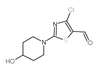 4-Chloro-2-(1-piperidin-4-ol)-thiazole-5-carboxaldehyde Structure