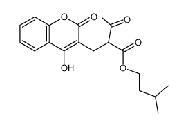 2-(4-Hydroxy-2-oxo-2H-chromen-3-ylmethyl)-3-oxo-butyric acid 3-methyl-butyl ester Structure