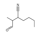 2-(1-oxopropan-2-yl)hexanenitrile结构式