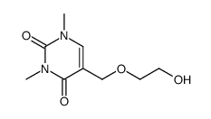 5-(2-hydroxyethoxymethyl)-1,3-dimethylpyrimidine-2,4-dione结构式