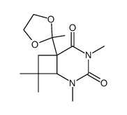 2,4,8,8-Tetramethyl-6-(2-methyl-[1,3]dioxolan-2-yl)-2,4-diaza-bicyclo[4.2.0]octane-3,5-dione Structure