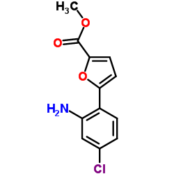 5-(2-AMINO-4-CHLORO-PHENYL)-FURAN-2-CARBOXYLIC ACID METHYL ESTER Structure