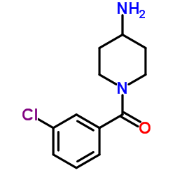 (4-AMINO-PIPERIDIN-1-YL)-(3-CHLORO-PHENYL)-METHANONE structure