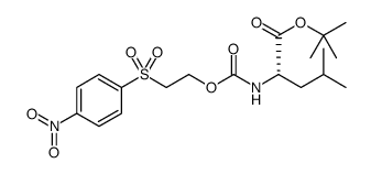 L-Leucine, N-[[2-[(4-nitrophenyl)sulfonyl]ethoxy]carbonyl]-, 1,1-dimethylethyl ester Structure