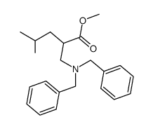 methyl 2-[(dibenzylamino)methyl]-4-methylpentanoate结构式