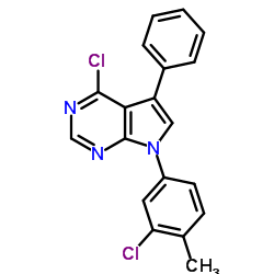 4-Chloro-7-(3-chloro-4-methylphenyl)-5-phenyl-7H-pyrrolo[2,3-d]pyrimidine结构式