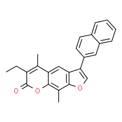 6-ethyl-5,9-dimethyl-3-naphthalen-2-ylfuro[3,2-g]chromen-7-one Structure