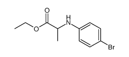 ethyl 2-(4-bromophenylamino)propanoate结构式