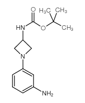 [1-(3-氨基-苯基)-氮杂啶-3-基]-氨基甲酸叔丁酯结构式