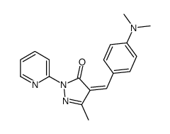 (4E)-4-[4-(Dimethylamino)benzylidene]-5-methyl-2-(2-pyridinyl)-2, 4-dihydro-3H-pyrazol-3-one结构式