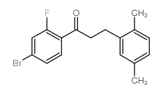 4'-BROMO-3-(2,5-DIMETHYLPHENYL)-2'-FLUOROPROPIOPHENONE结构式