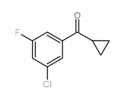 3-CHLORO-5-FLUOROPHENYL CYCLOPROPYL KETONE Structure