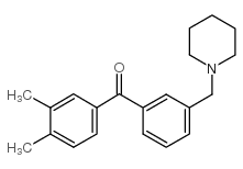3,4-DIMETHYL-3'-PIPERIDINOMETHYL BENZOPHENONE structure