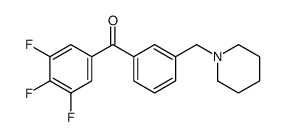 3'-PIPERIDINOMETHYL-3,4,5-TRIFLUOROBENZOPHENONE结构式