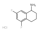 5,7-二氟-1,2,3,4-四氢萘-1-胺结构式