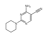 4-Amino-2-(1-piperidinyl)pyrimidine-5-carbonitrile Structure