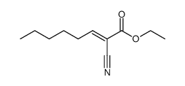 (2E)-2-cyano-2-octenoic acid ethyl ester Structure