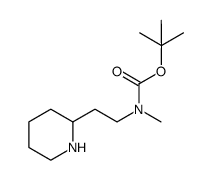 tert-butylmethyl (2-piperidin-2-ylethyl)carbamate结构式