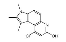 9-chloro-1,2,3-trimethyl-6H-pyrrolo[3,2-f]quinolin-7-one结构式