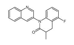5-fluoro-3-methyl-1-quinolin-3-yl-3,4-dihydroquinolin-2-one结构式