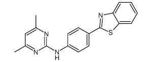N-[4-(1,3-benzothiazol-2-yl)phenyl]-4,6-dimethylpyrimidin-2-amine结构式