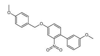 1-(3-methoxyphenyl)-4-[(4-methoxyphenyl)methoxy]-2-nitrobenzene结构式