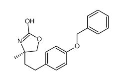 (4R)-4-methyl-4-[2-(4-phenylmethoxyphenyl)ethyl]-1,3-oxazolidin-2-one Structure